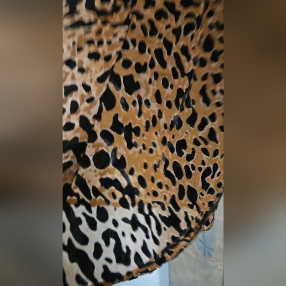 LULU'S Intention Brown Leopard Burnout Velvet Print Dress. Size medium - Picture 7 of 13